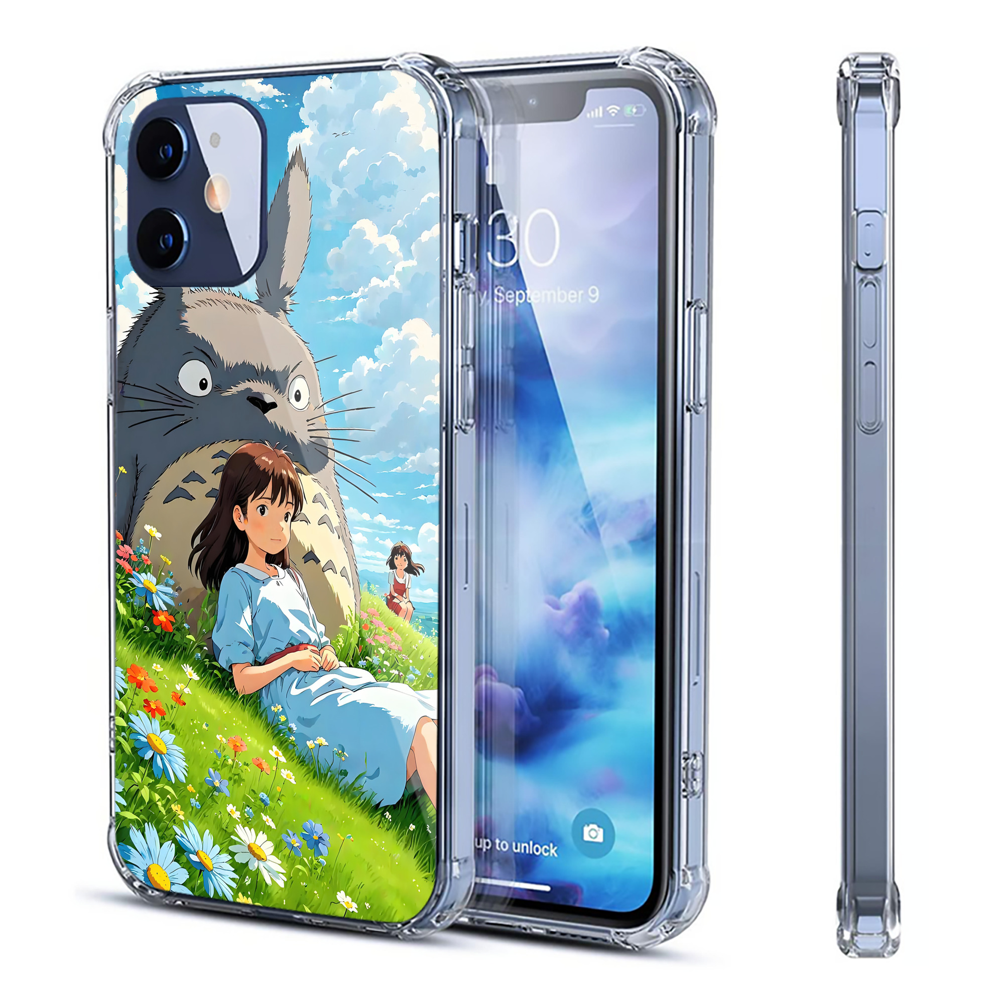 （画像用） となりのトトロ 草壁メイ 草壁サツキ My Neighbor Totoro Satsuki Kusakabe Mei Kusakabe 【iPhone 12シリーズ対応】透明スマホケース（クリアソフトケース）